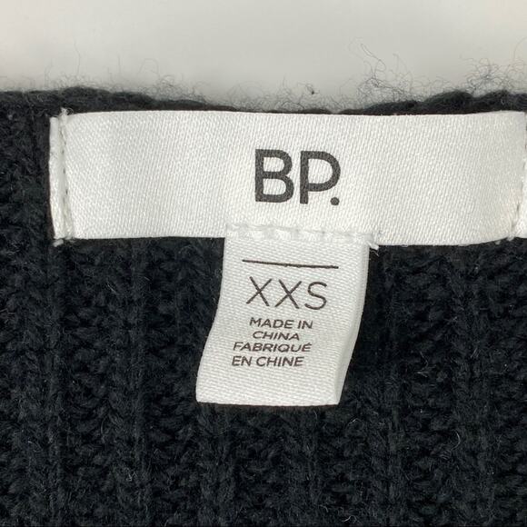 BP Women's Black Ribbed Knit V-Neck Sweater XXS NEW - Picture 4 of 5